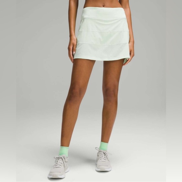 Lululemon Pace Rival Mid-Rise Skirt Tennis (Long) – Rare Kohlrabi Green – Size 8 - Picture 2 of 7